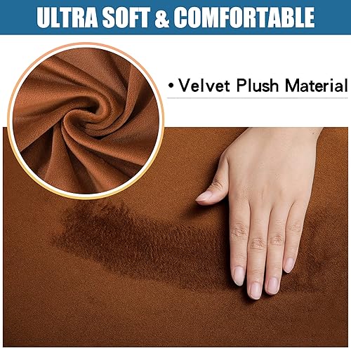 Miniatura 2 de Smiry - Originales fundas para asiento de silla de comedor, de terciopelo, con lazos, desmontables, lavables, elásticas, protectoras