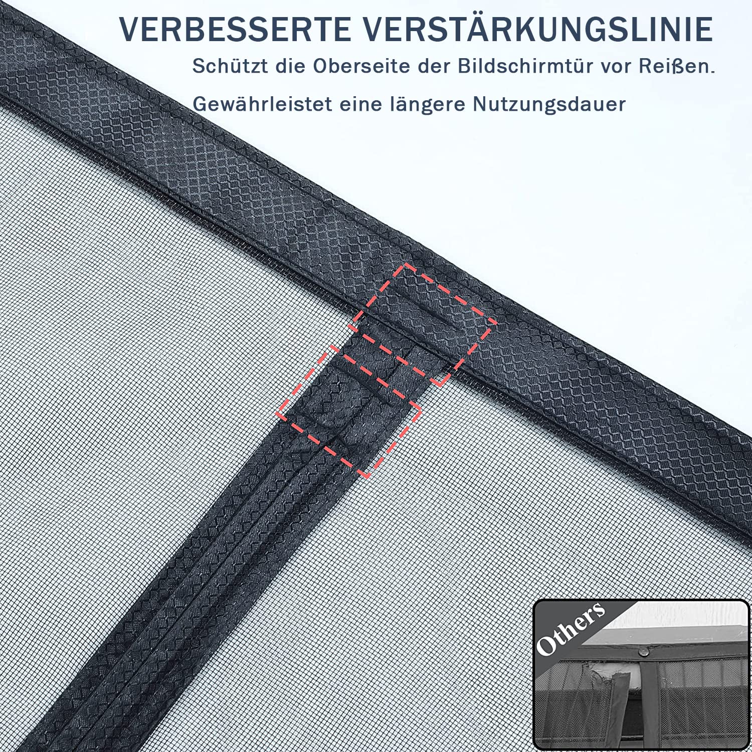 Insektenschutz Balkontür 100x185cm- Robustes Fiberglas & Stärkere Magneten, MagnetfliegengittertürEinfach Zu Installieren, Moskitonetz Tür Schwarz für Kellertür und Terrassentür
