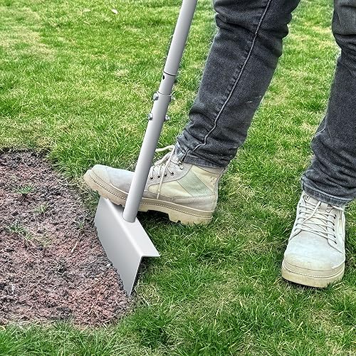 Miniatura 6 de Herramienta de cortacésped con agarre en T y diente de sierra, herramienta manual para bordear césped, pala de bordes, bordeadora de césped para