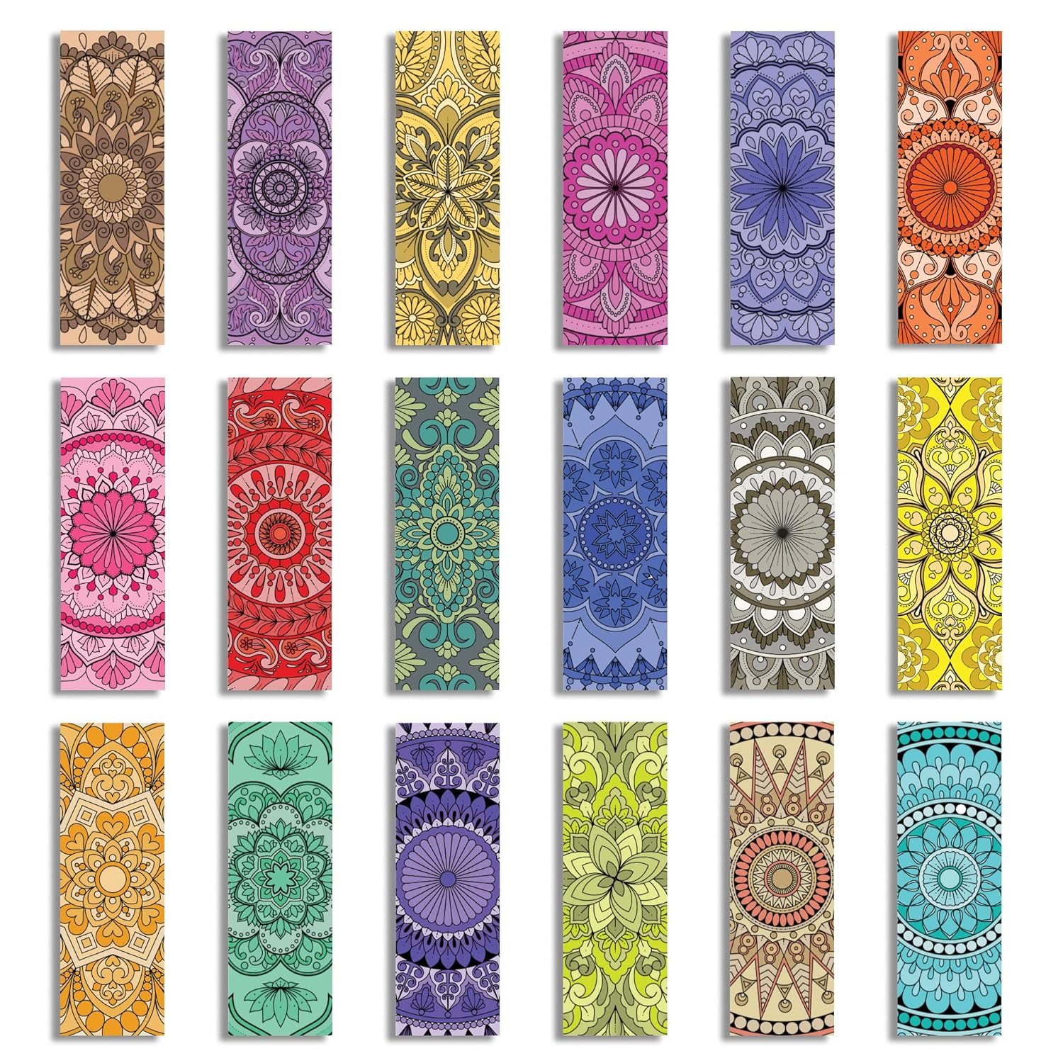 Ambiyaa Set of 18 Handmade Mandala Bookmarks in Monochrome Colors Ambiyaa Set of 18 Handmade Mandala Bookmarks in Monochrome Colors