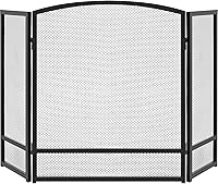 Best Choice Products 3-Panel Steel Mesh Fireplace Screen Spark Guard, Rustic Black Antique Finish, 47.5x27.25in Heavy Duty Fire Grate