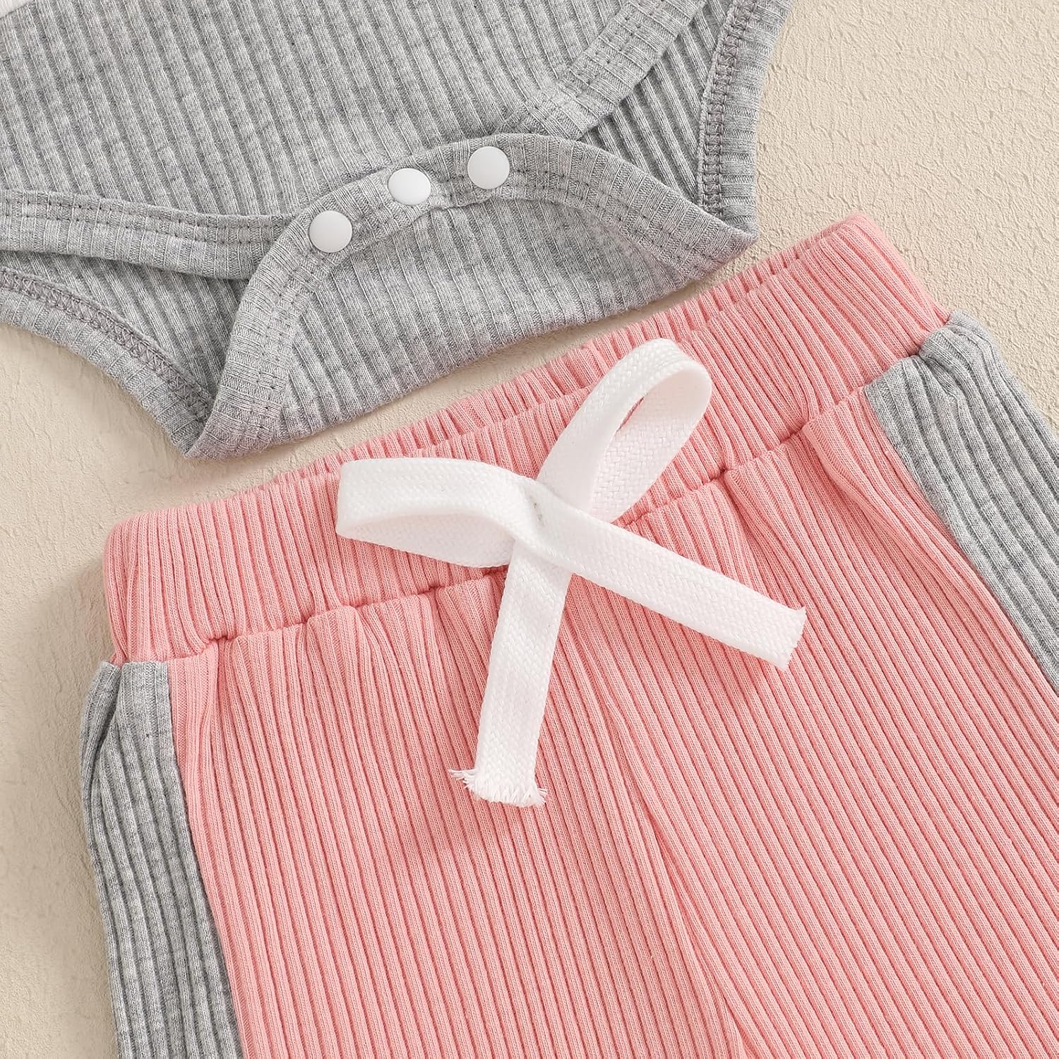 Thorn Tree Baby Boy Girl Summer Clothes Short Sleeve Romper Elastic Waist Shorts Contrast Color Infant Toddler Outfit