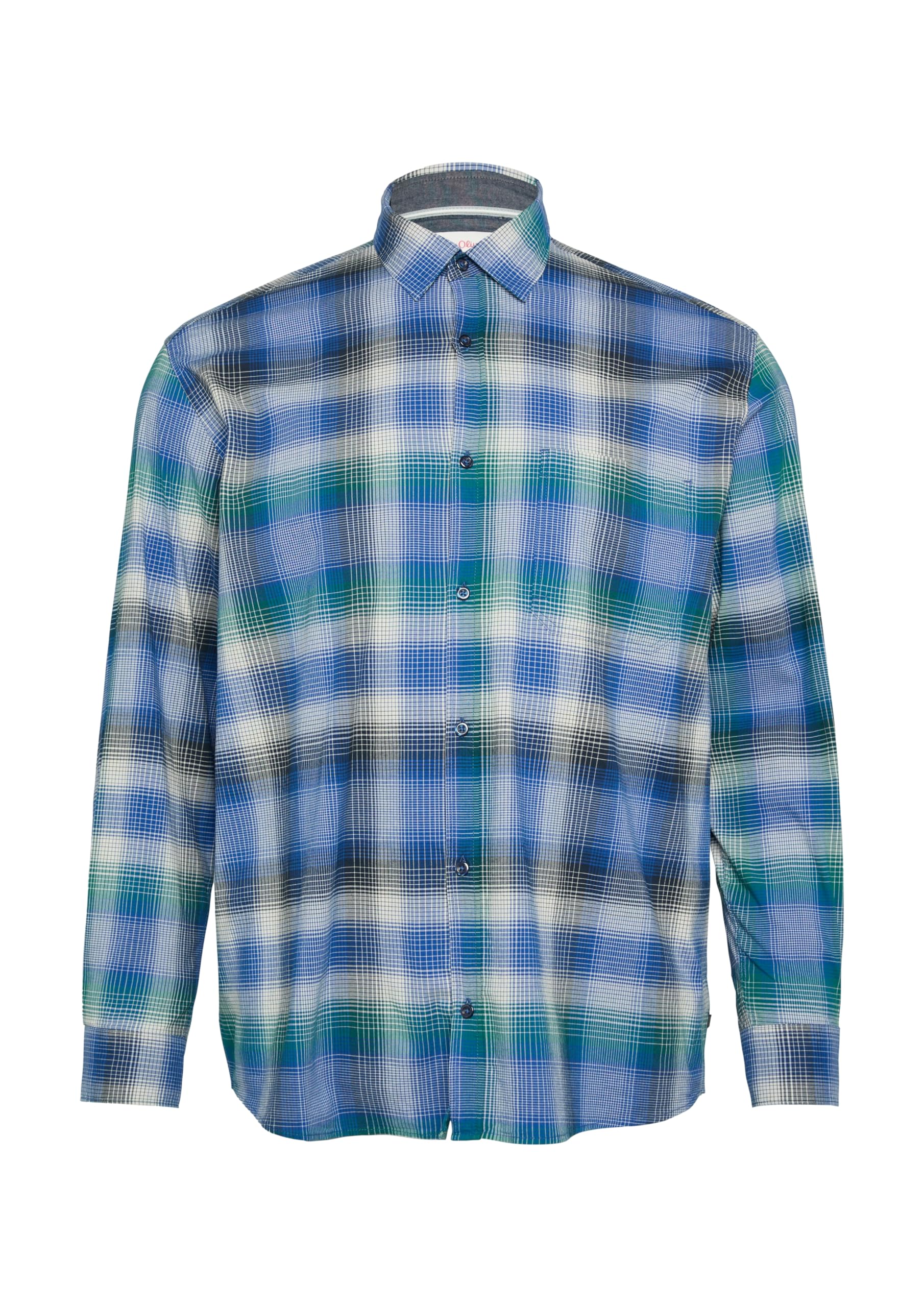 s.Oliver Men's Long-Sleeved Checked Regular Fit Shirt