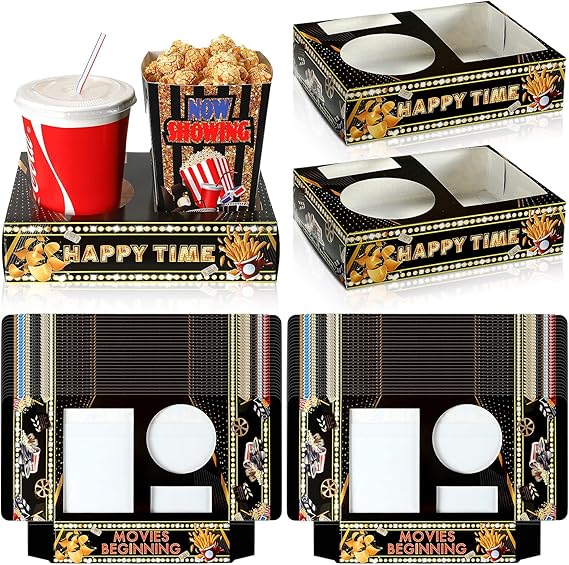 Faccito 36 Pcs Movie Night Snack Trays Movie Theater Snack