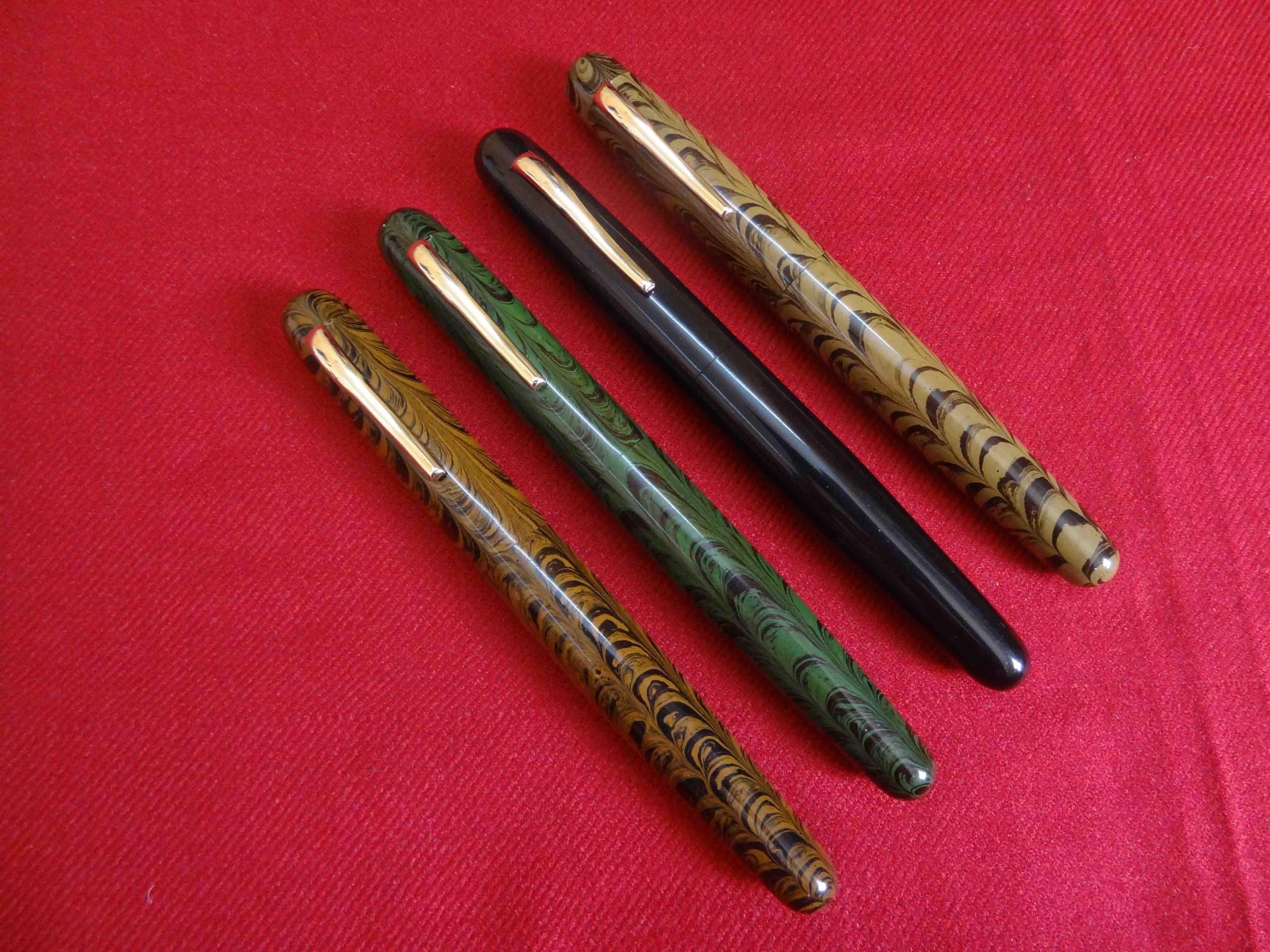 RANGA EBONITE FOUNTAIN PEN-RIPPLE MODEL 4C-GERMAN BOCK/JOWO SCREW NIB & CONVERTER