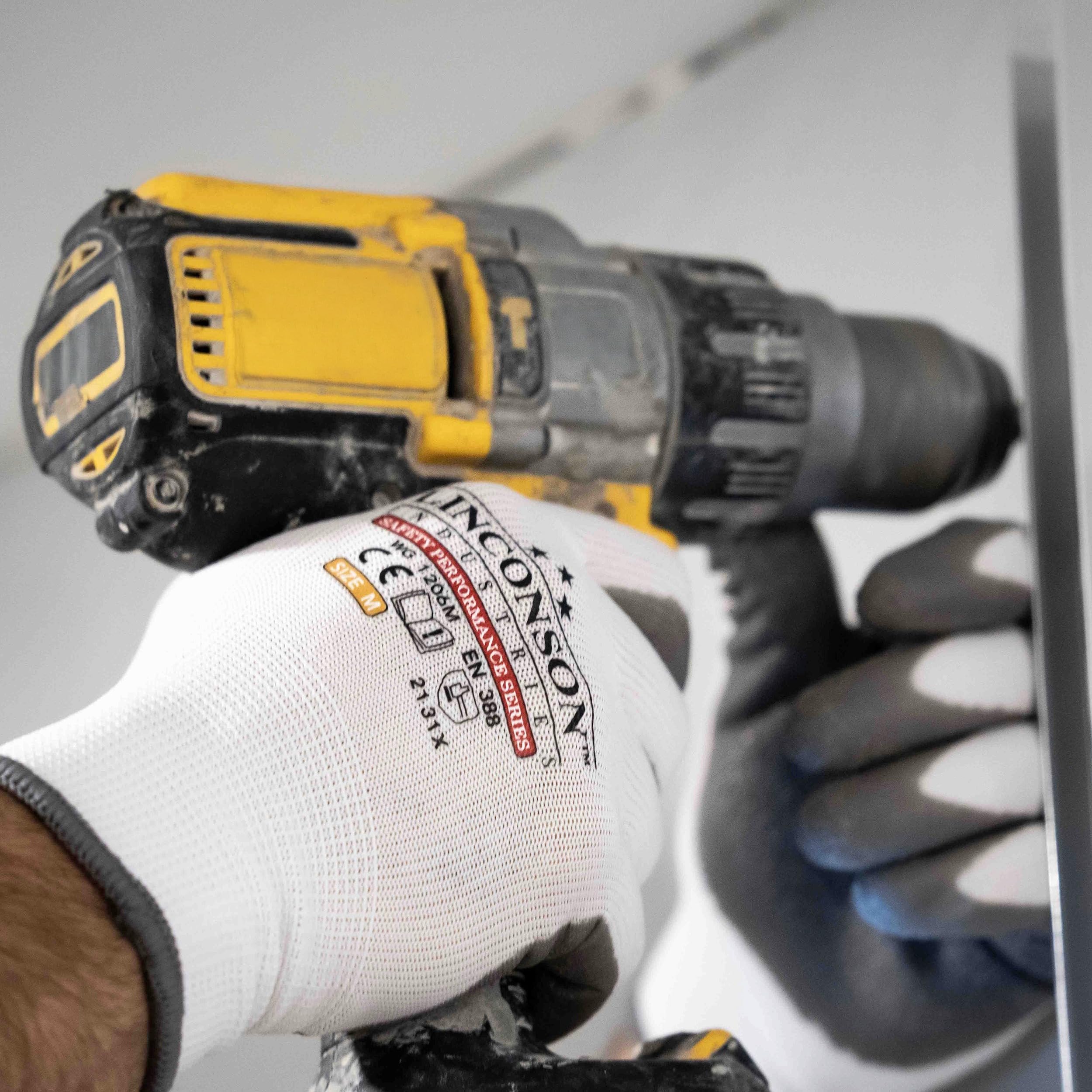 linconson Safety Performance Series Lot de 12 gants de travail en latex pour mécaniciens de construction