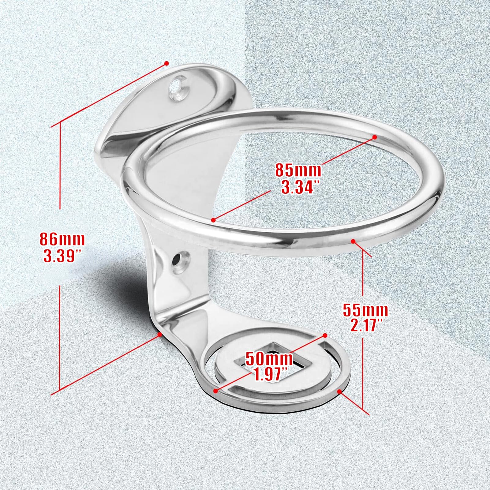 Bague Porte Boissons en Acier Inoxydable Acier pour Yachts Marins Porte Gobelets Bateau Plate Forme Universelle de Support de Boisson de Matériel