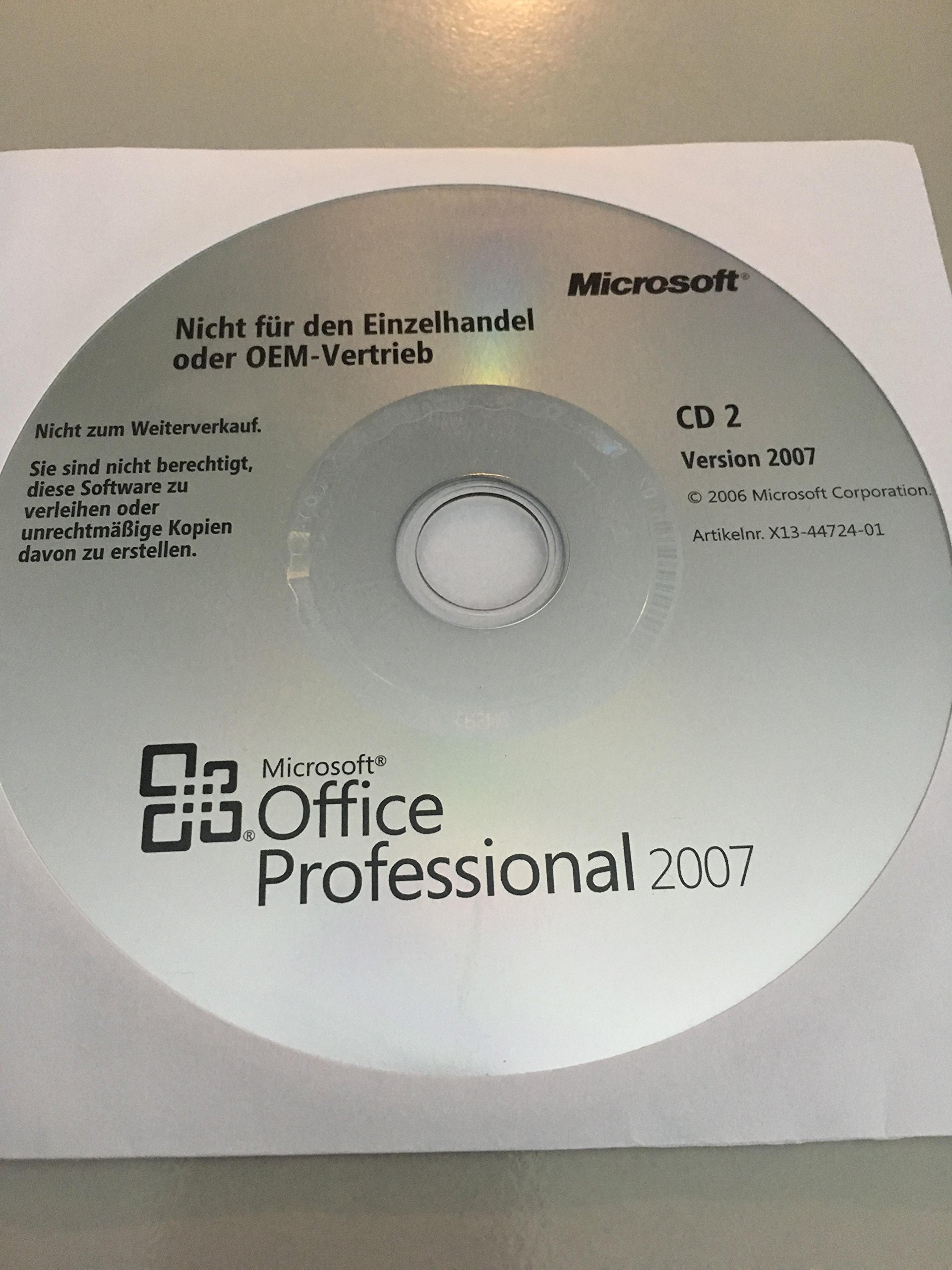 Microsoft Office Professional 2007 1 Licencja