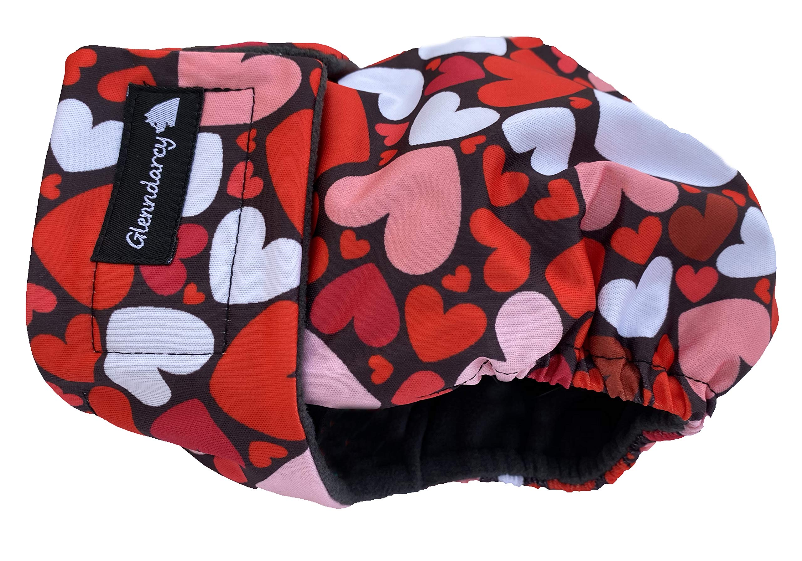 Glenndarcy No Tailhole Dog Season Nappy - French Bulldog - (Medium Long Pants only, Lovehearts) — image 1