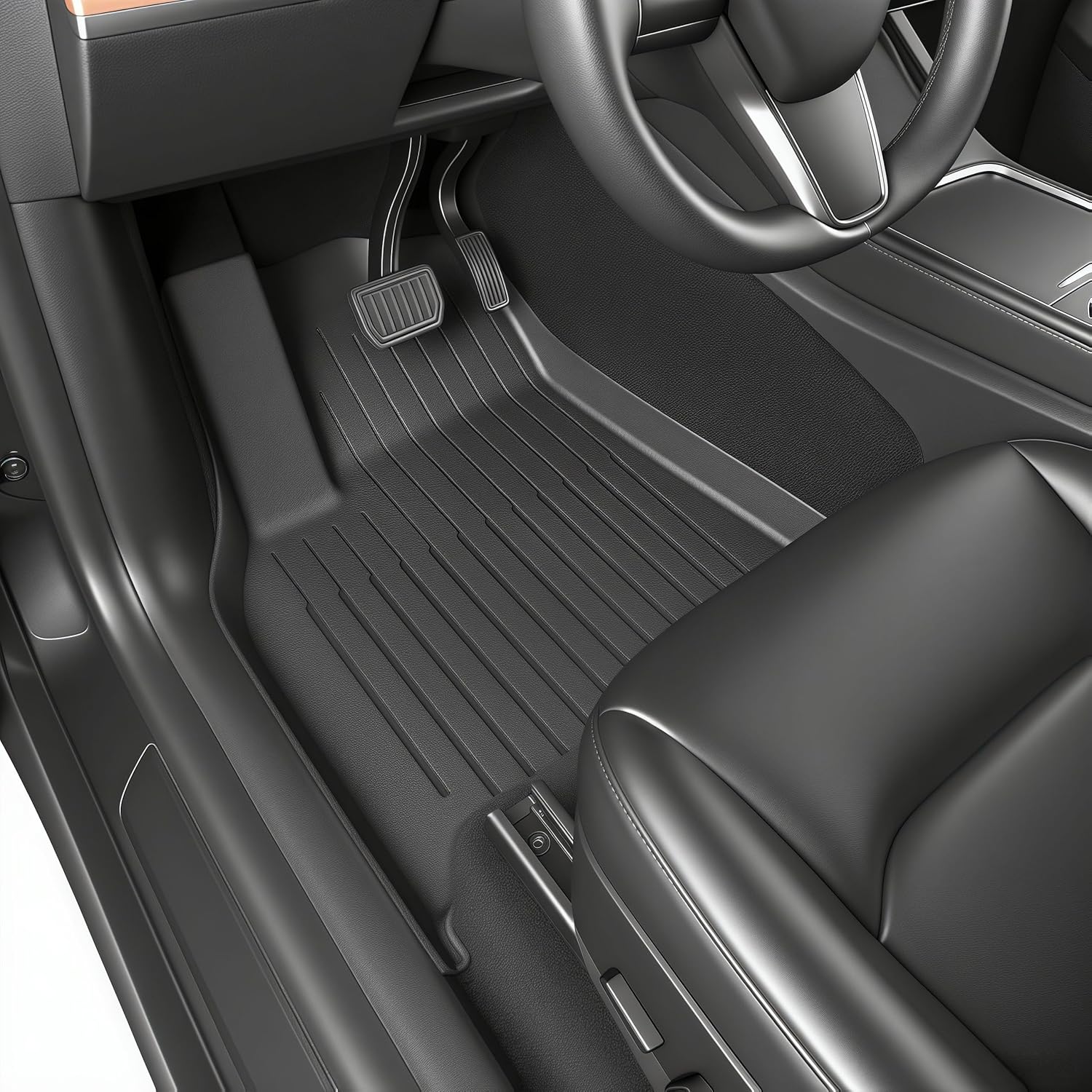 SUPER LINER Custom Fit Floor Mats for 2021-2024 Tesla Model Y 5-Seat | 6pc Extra-Thick TPE All-Weather Set | Waterproof Cargo & Cabin Liners with Anti-Slip Tech | Eco-Friendly Pet/Child Proof SUPER LINER Custom Fit Floor Mats for 2021-2024 Tesla Model Y 5-Seat | 6pc Extra-Thick TPE All-Weather Set | Waterproof Cargo & Cabin Liners with Anti-Slip Tech | Eco-Friendly Pet/Child Proof