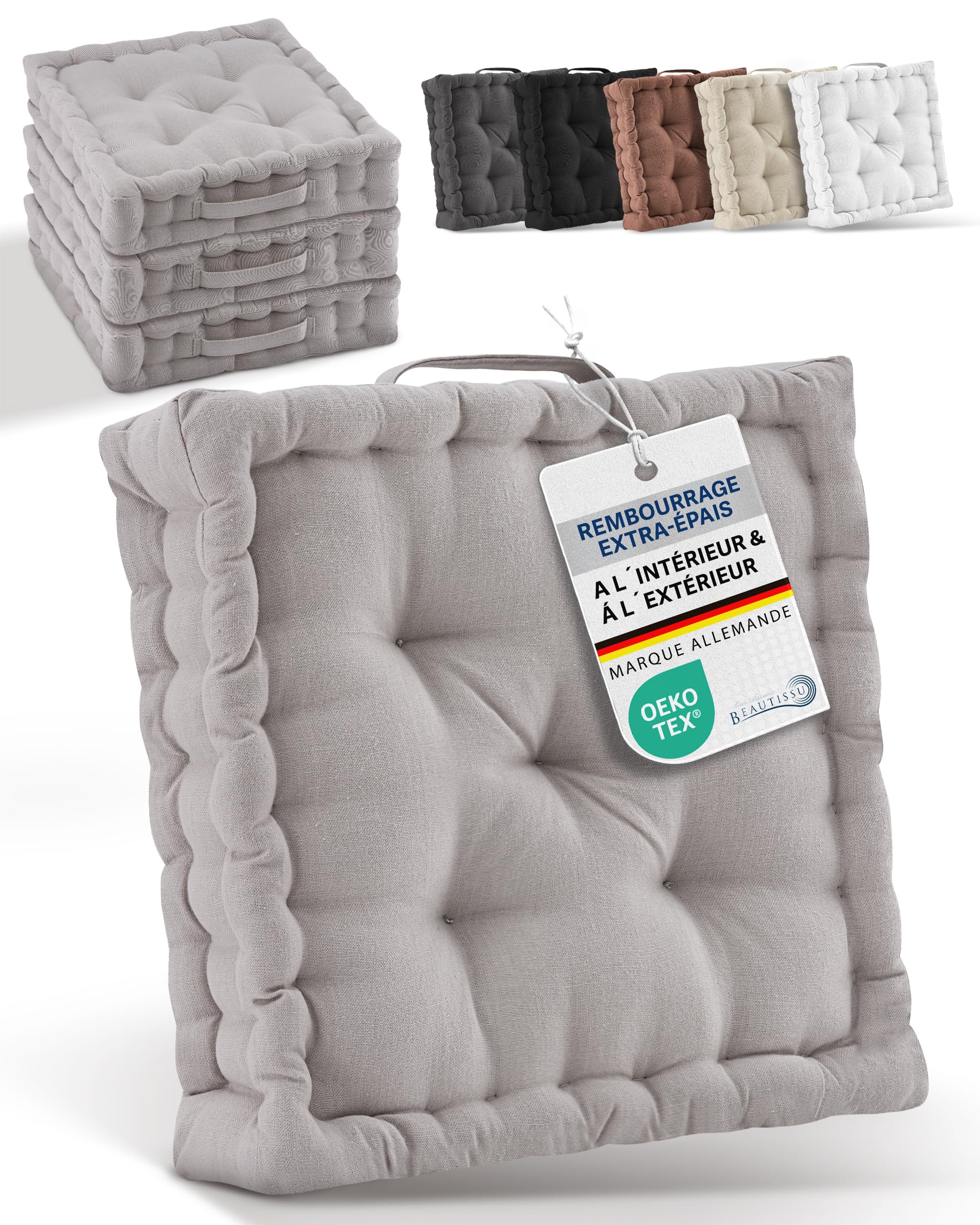 beauitssu coussin de sol 40x40 cm (lot – Image 1