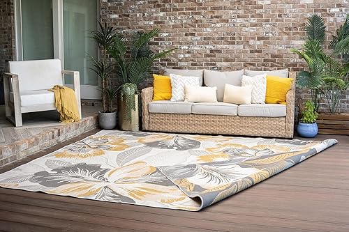 Miniatura 7 de Alfombra de doble cara resistente al agua para interiores y exteriores, de 8 x 10 pies, alfombra de exterior para patio, terraza, porche y entrada,