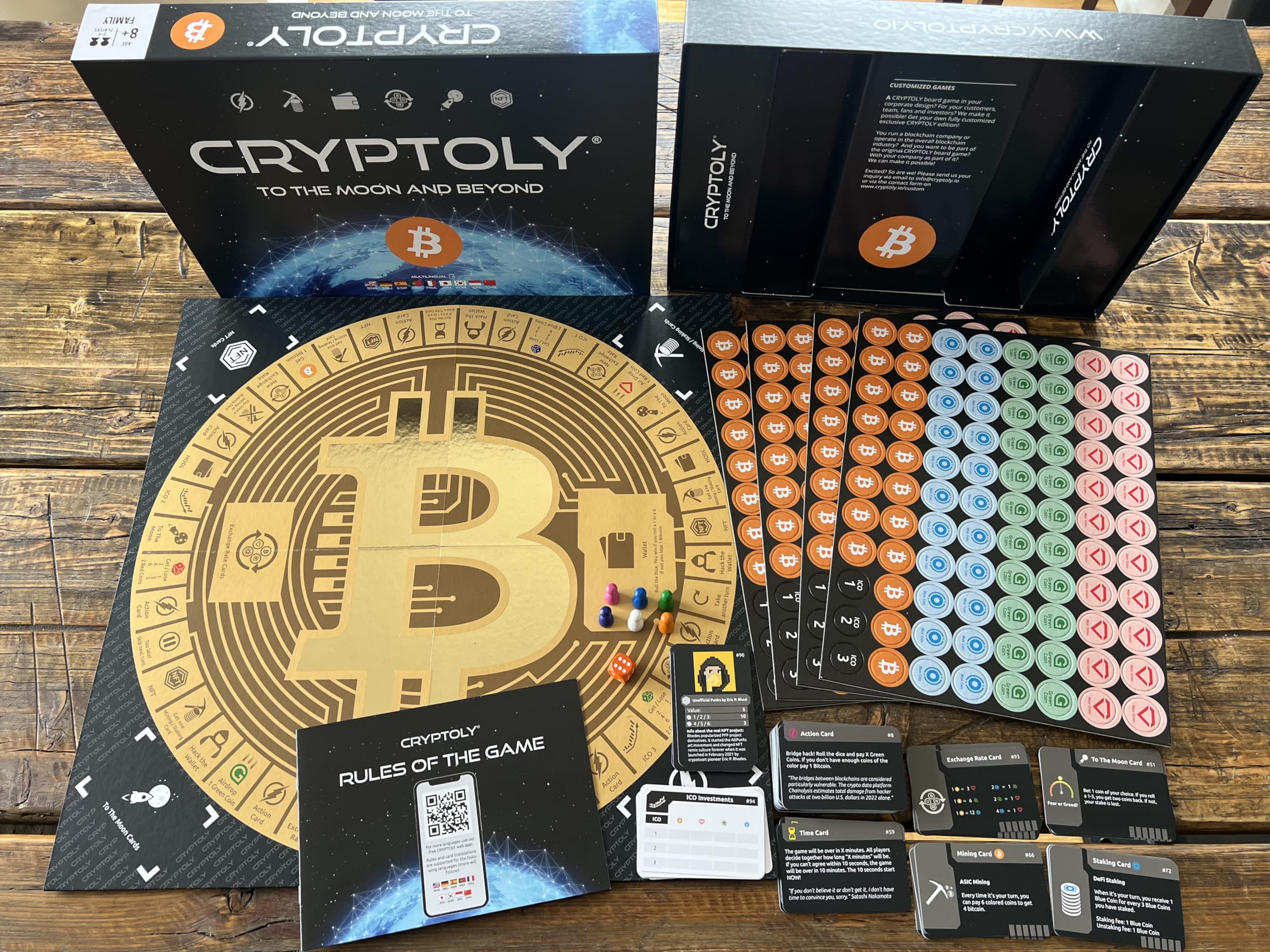 CRYPTOLY - Het Bitcoin strategiespel voor het hele gezin - geen crypto-voorkennis  nodig - Engelse taalversie - 2-6 spelers vanaf 8 jaar - bordspel voor  kinderen en volwassenen - gezelschapsspel : Amazon.nl: Games