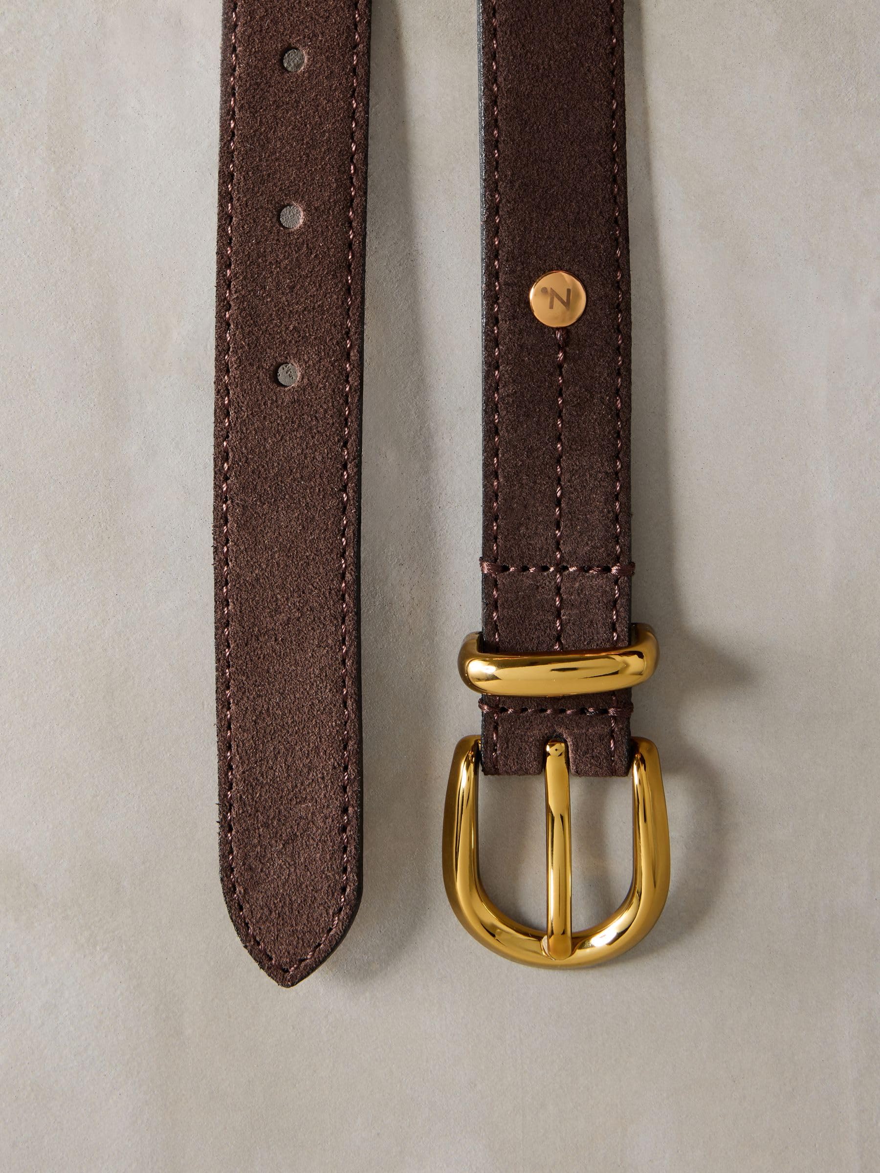 NEXT Femme Ceinture haut de gamme en cuir fabriquée en Italie | Coupe standard