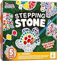 Klever Kits Stepping Stones Painting Kit for Kids - 5 Ceramic Garden Stones Unicorn Bunny Craft, Gifts Boys Girls Age 8+