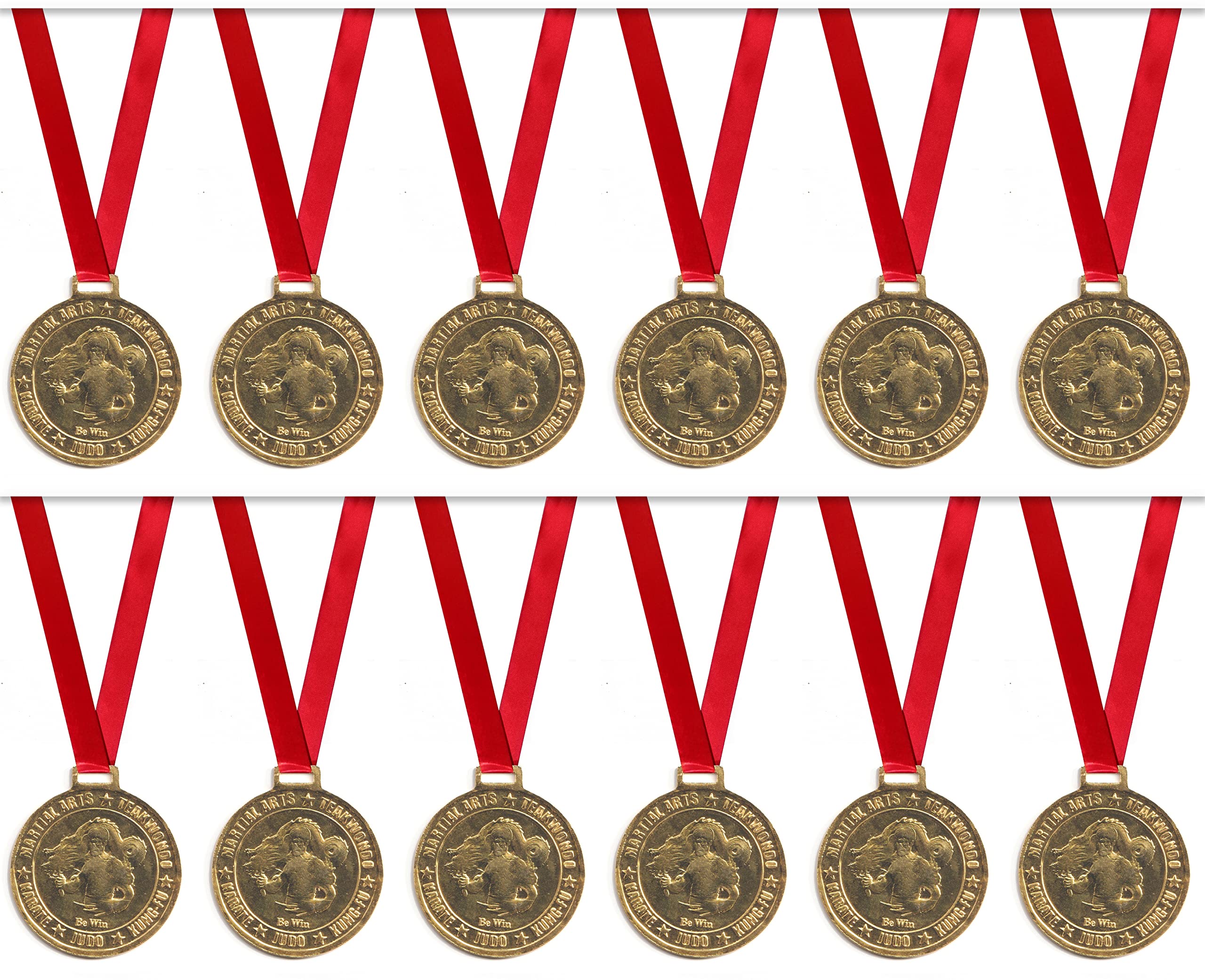 Be Win Bruce Lee Designed Gold, Silver & Brown Medals for Competitions, Events & Other Functions of Martial Arts, Karate, Judo, Taekwondo & Kung-Fu (3 Medals with TAG, Gold)-picture-12