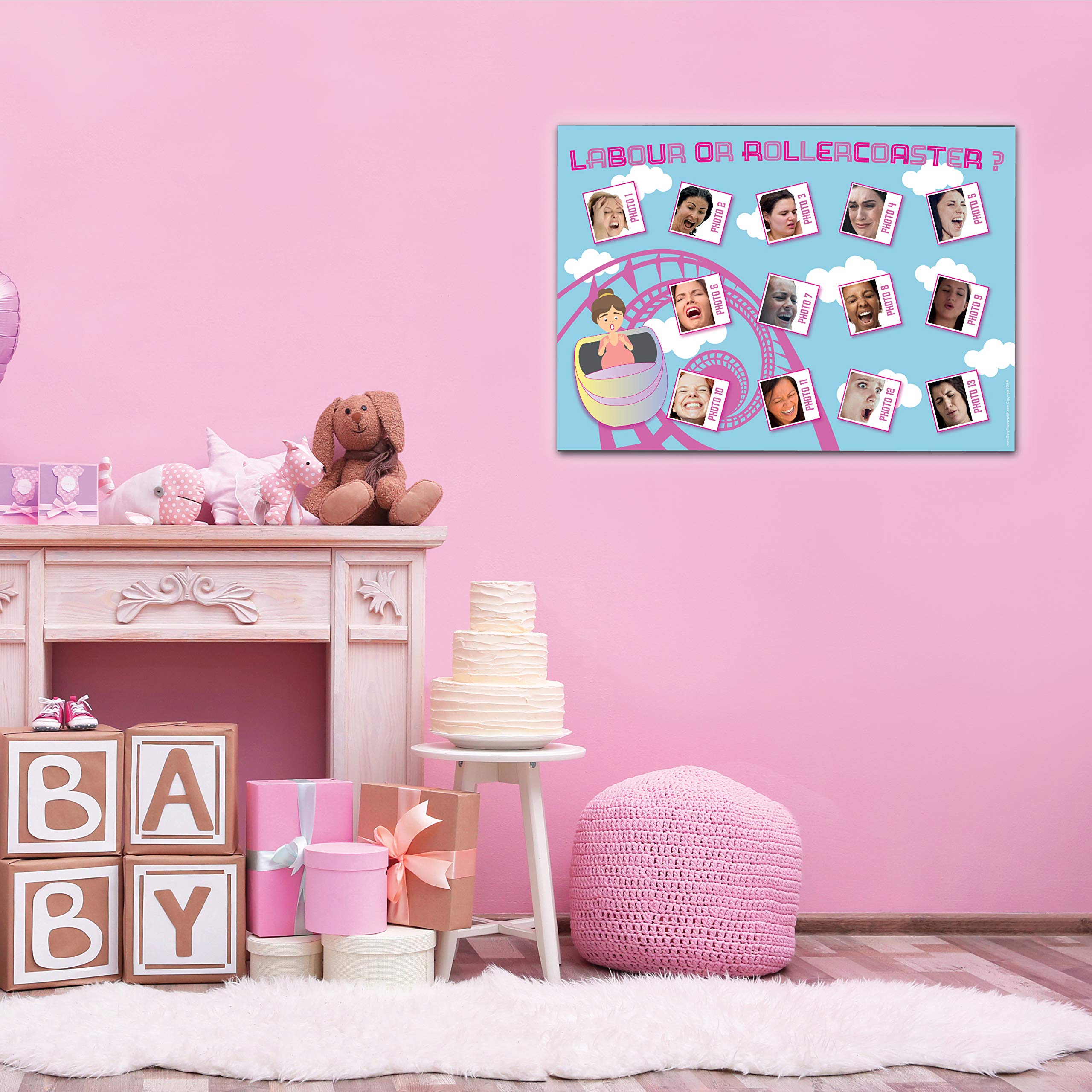 3 Baby Shower Games Labour or Rollercoaster Beer Belly or Baby Belly