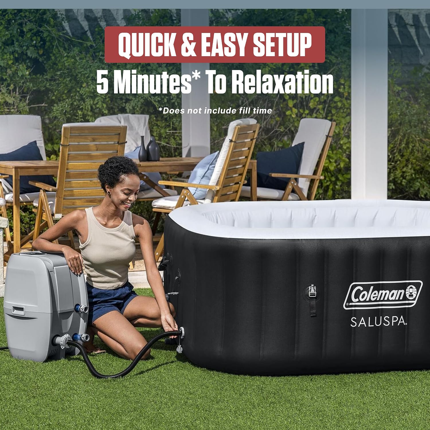 Coleman SaluSpa Hawaii Energy-Efficient 4-6 Person Inflatable Hot Tub photo 9