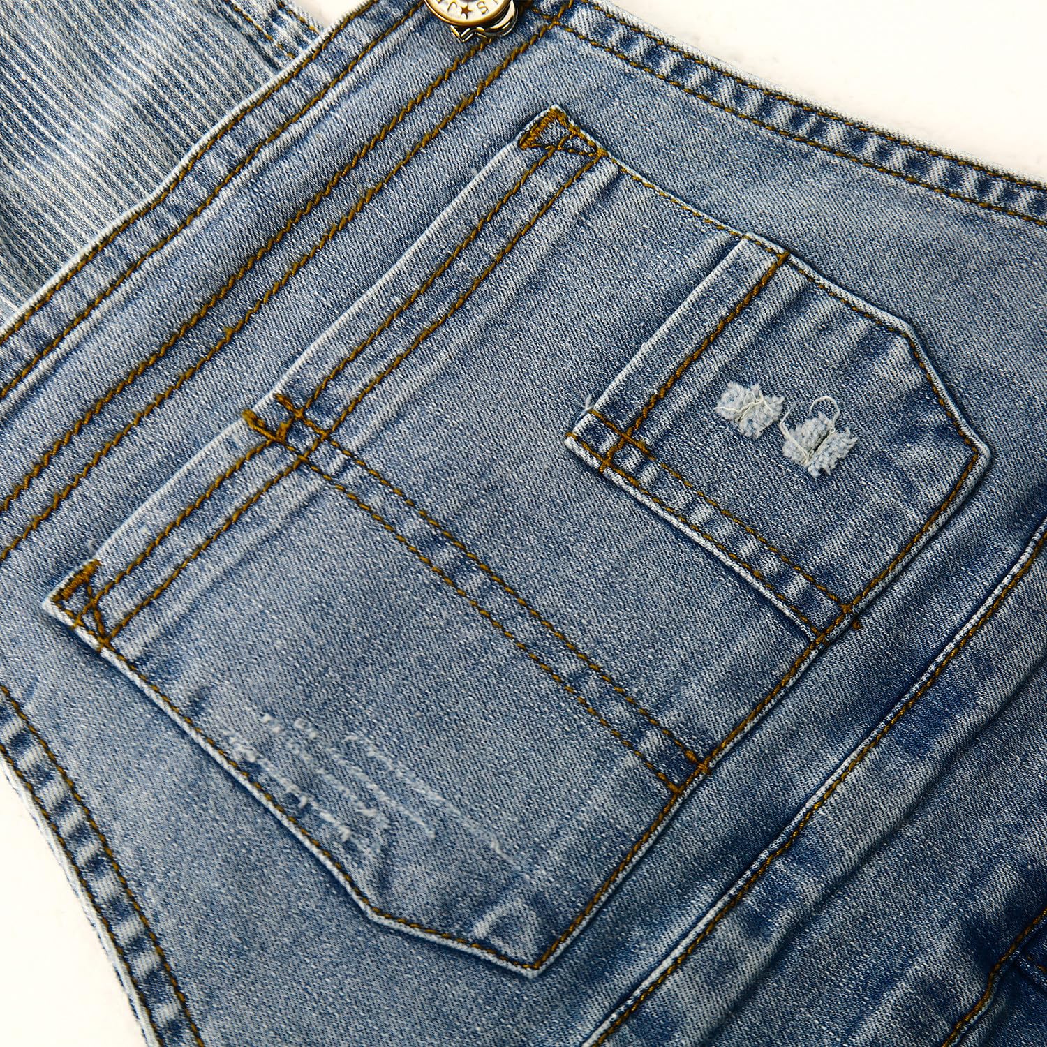 KIDSCOOL SPACE Baby Girl Falda Niñas Rasgadas Suave Elástico Denim Vestido de Verano para Niñas