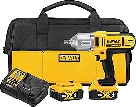 DEWALT Chave de Impacto de 1/2 Pol. (13mm) a Bateria 20V MAX* Litio-Ion sem Fio 1500 RPM com 2 Baterias 4.0Ah Maleta e Carregador 220V DCF889M2