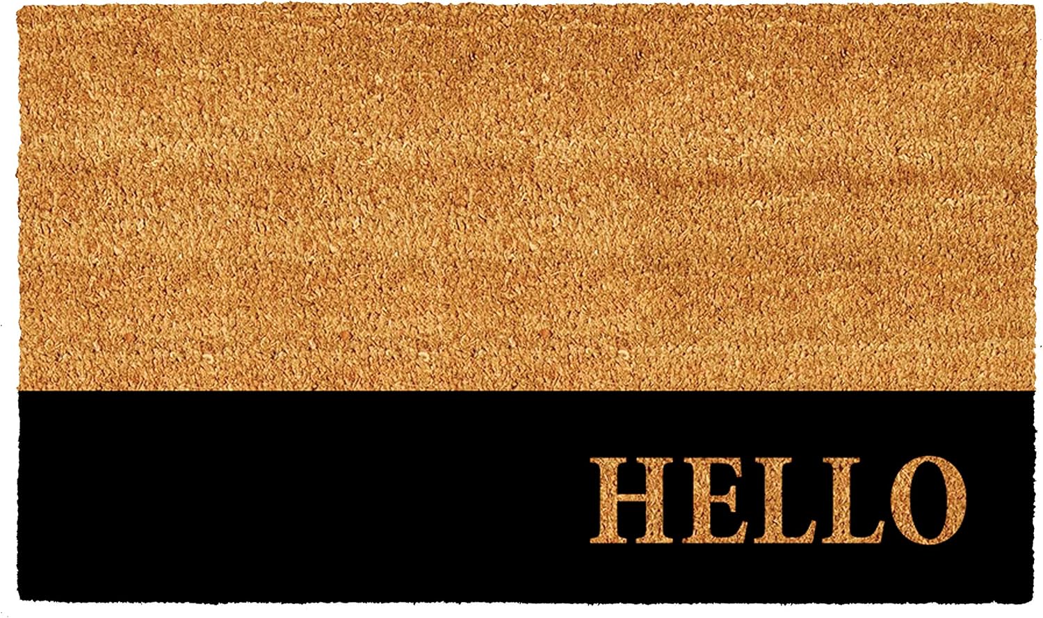 Calloway Mills AZ104863672 Hello Black Stripe Doormat, 3' x 6'