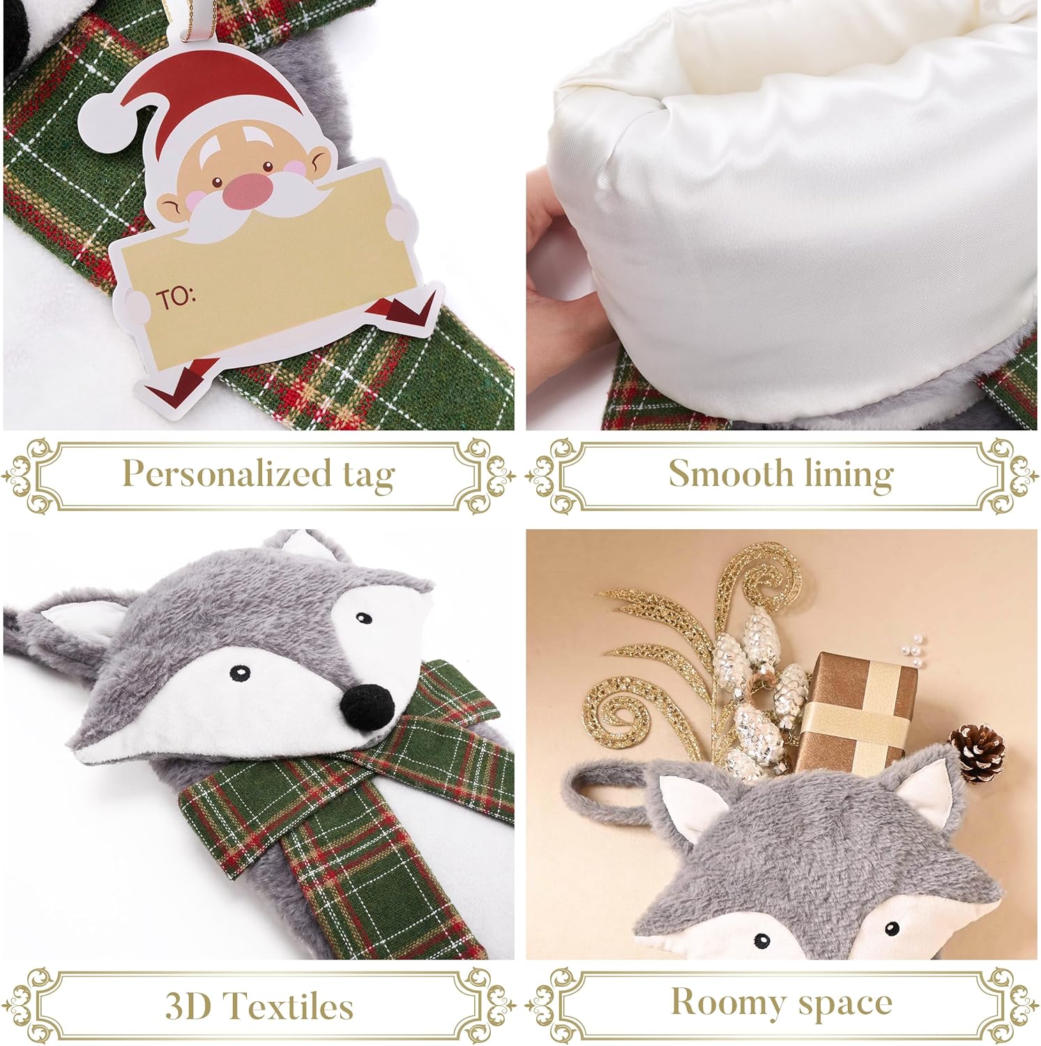 Valery Madelyn Lighted Christmas Angel Tree Topper with Timer& Christmas Stockings Decorations（2 Items Buddle