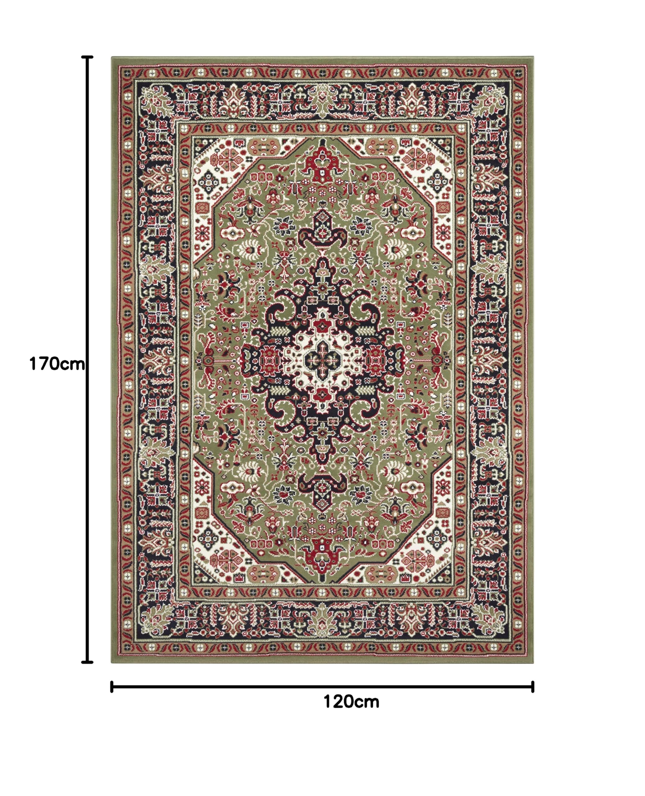 Rond oosters vloerkleed Orientis - rood