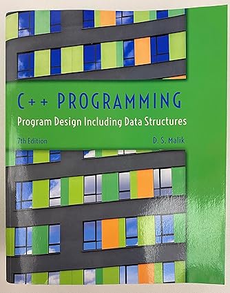 C++ Programming: Program Design Including Data Structures : Malik, D ...