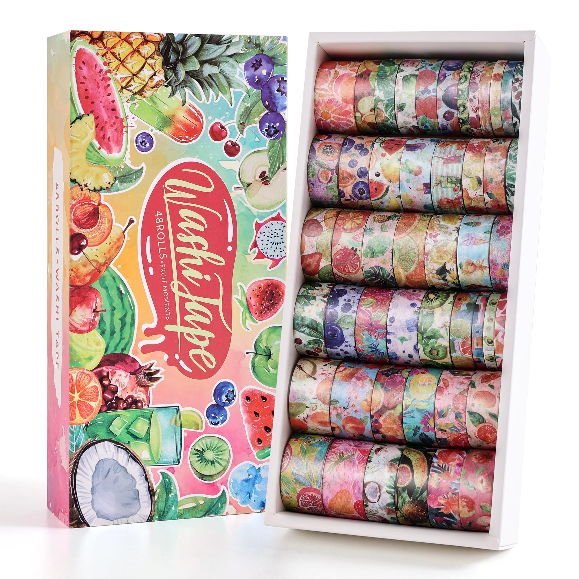 Washi Tape Set - 35 Rolls Floral & Cute Designs -10
