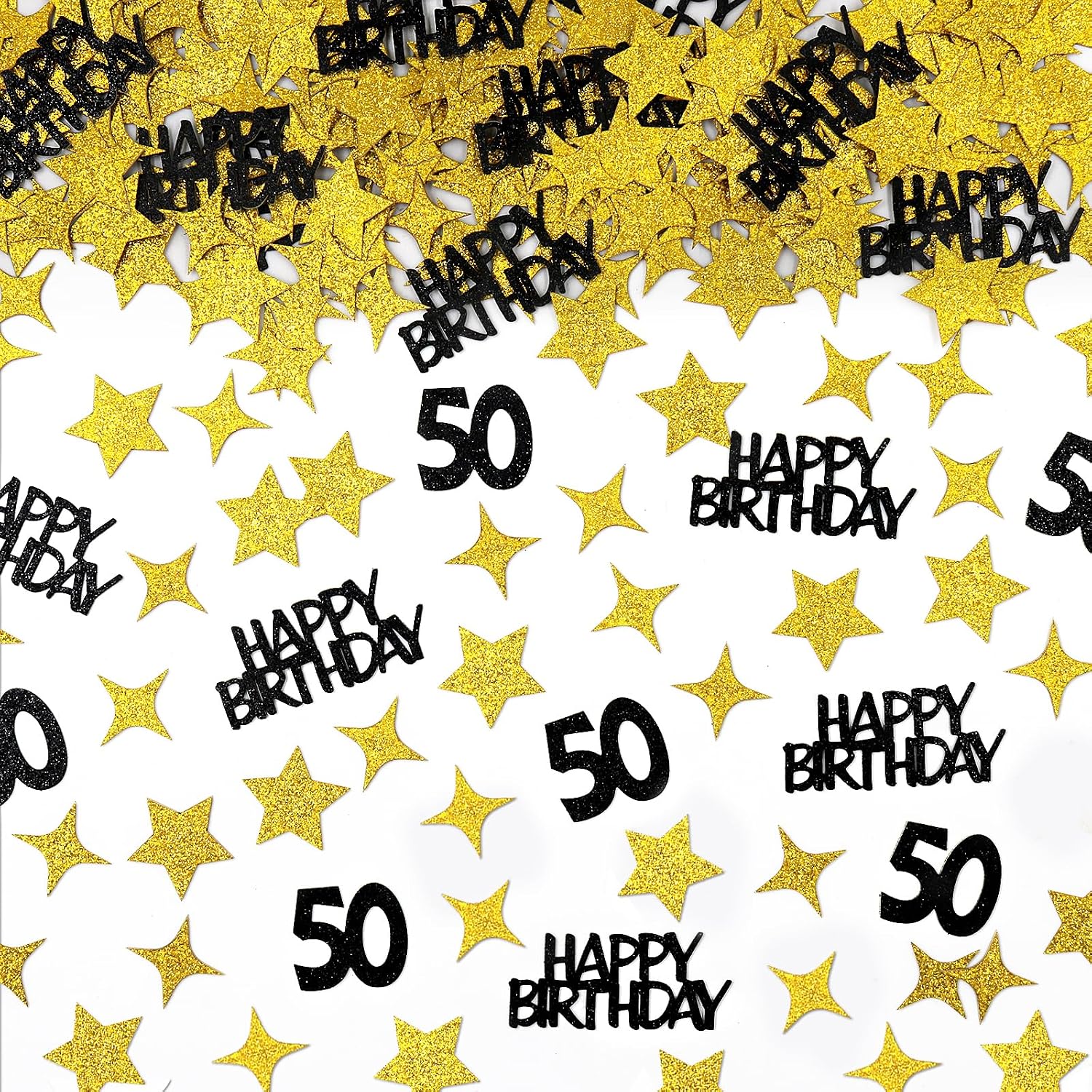 Black Gold 30th Birthday Confetti for Table-Glitter Stars Table Scatter Confetti for Happy 30th Birthday Decorations, Number 30 Confetti for Birthday Party Table Decor Supplies(170pcs)