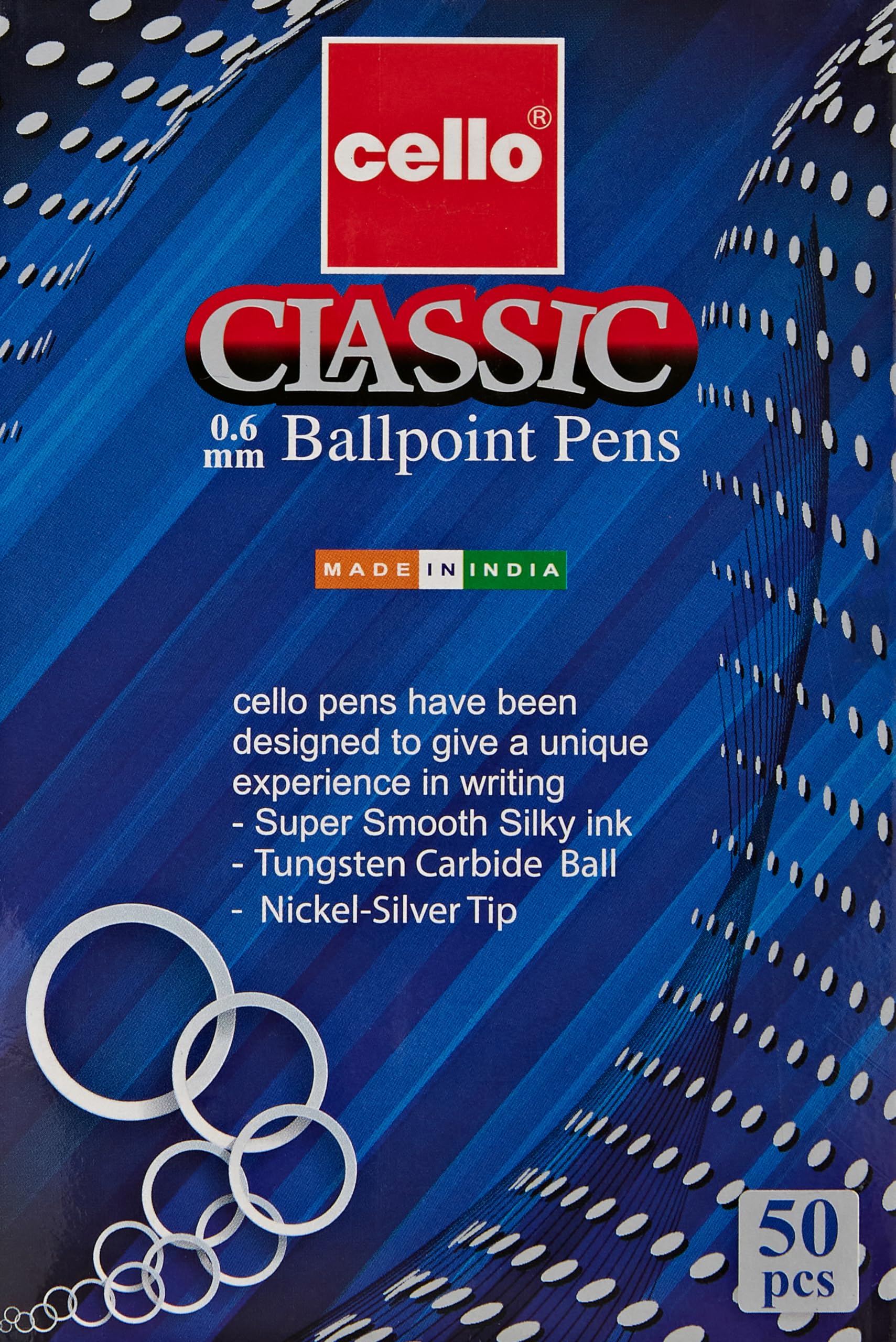 CELLO CLASSIC BALL PEN 0.7MM BOX OF 50PC RED