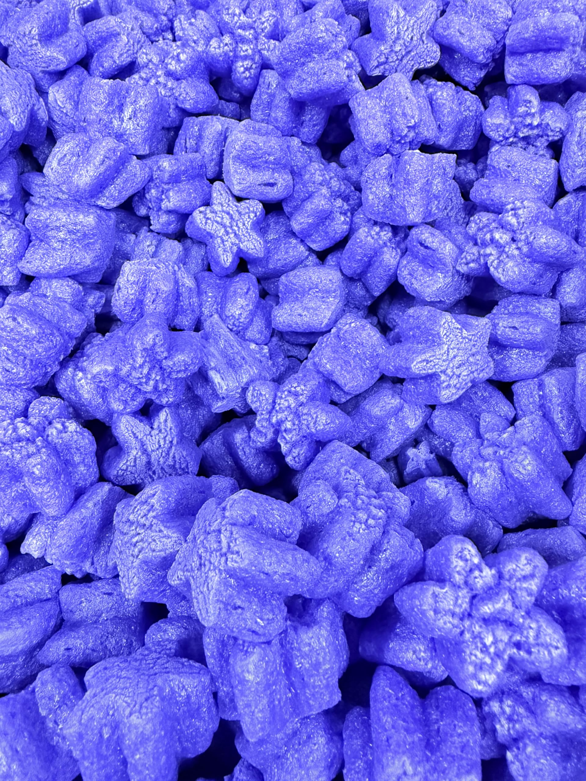 FunPak Plant Based Biodegradable Packing Peanuts 1.5 cu ft Bag Compostable (Purple Stars)