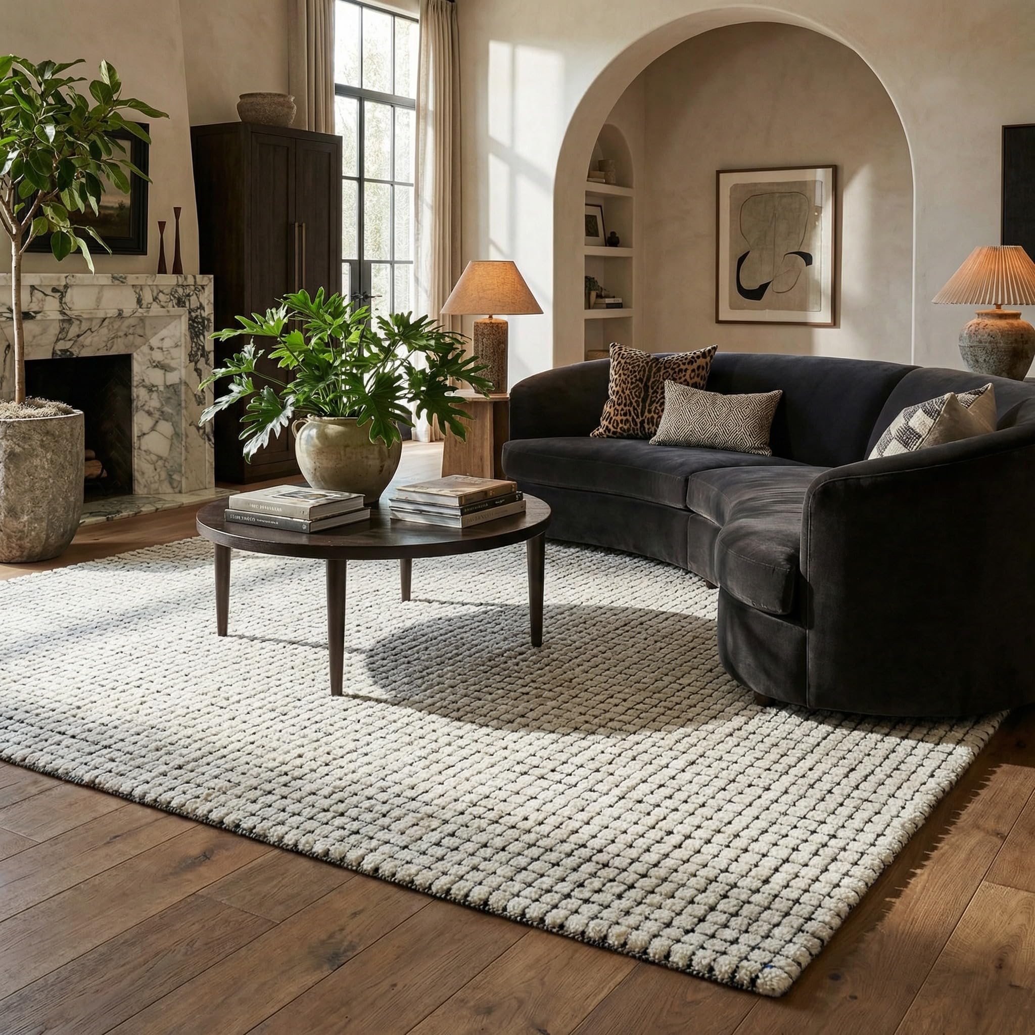 Rug Branch Delina Checkered Washabl sold for $105 at auction (list price $817)