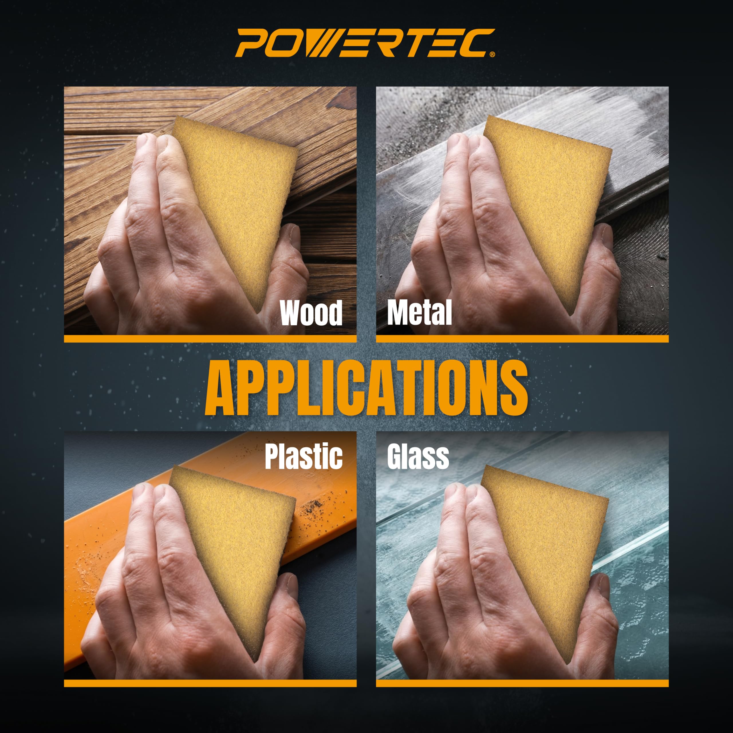POWERTEC Sandpaper Roll - 80 Grit, 25 Yards -8