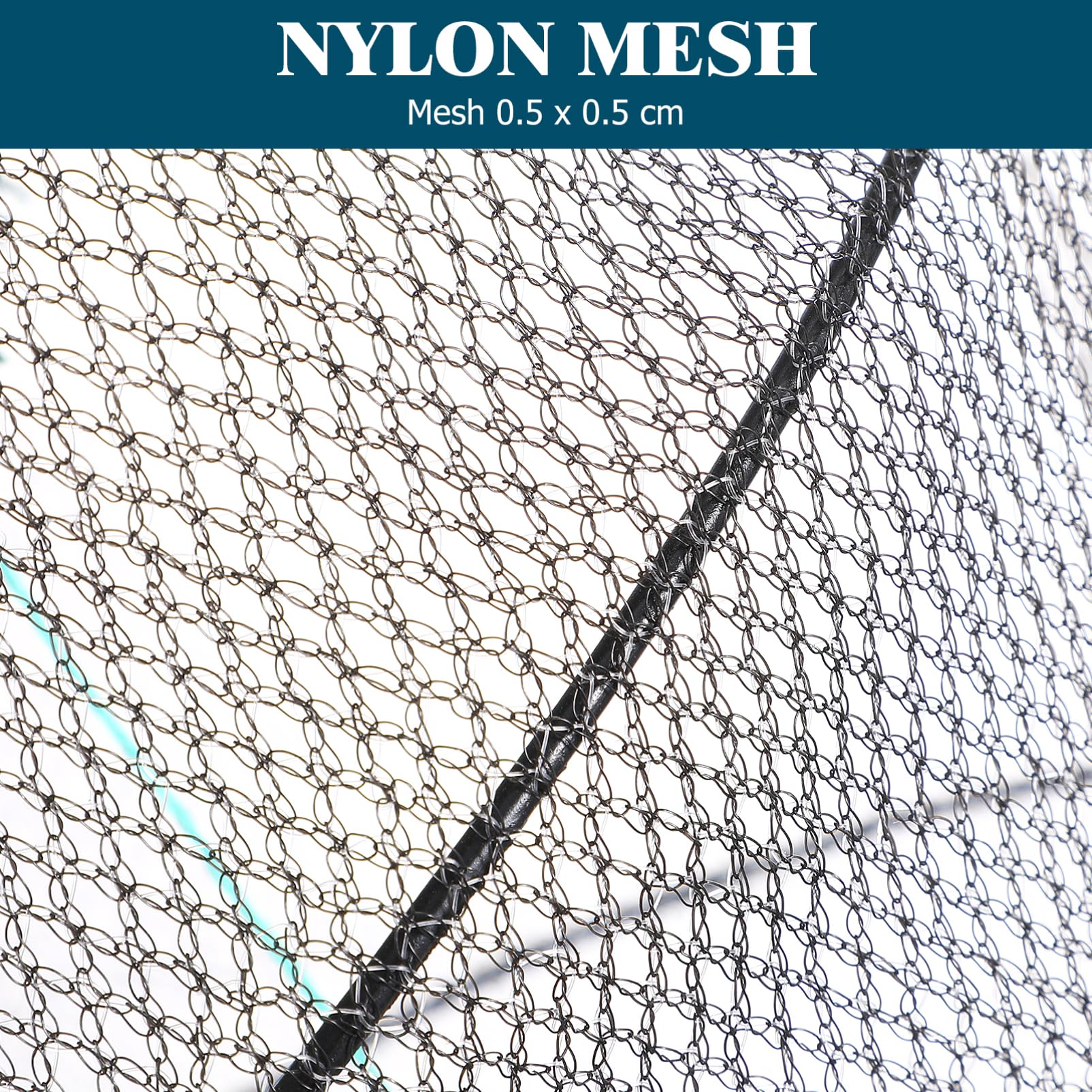 DECOMELODY 1Pc Foldable Fishing Net Portable Mesh Trap for Crayfish Shrimp Lobster Crab Ultra Dense Design Easy to Use for Freshwater Saltwater Fishing