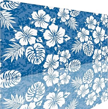 Hibiscus Flowers Large Mouse Pad, Aloha Tropical Hawaii Hibiscus Floral Camo Gaming Mouse Pad,Computer Desk Mat Keyboard with Non Slip Base for Home Office,Extended Large Size 31.5" X 15.7"