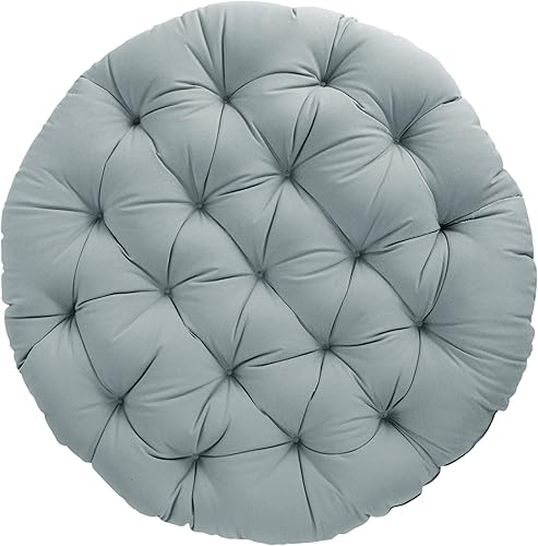 Sorra Home - Cojín Papasan copetudo, cojín redondo y cómodo para silla de cubo y luna, almohada de piso con espuma de felpa para muebles de interior