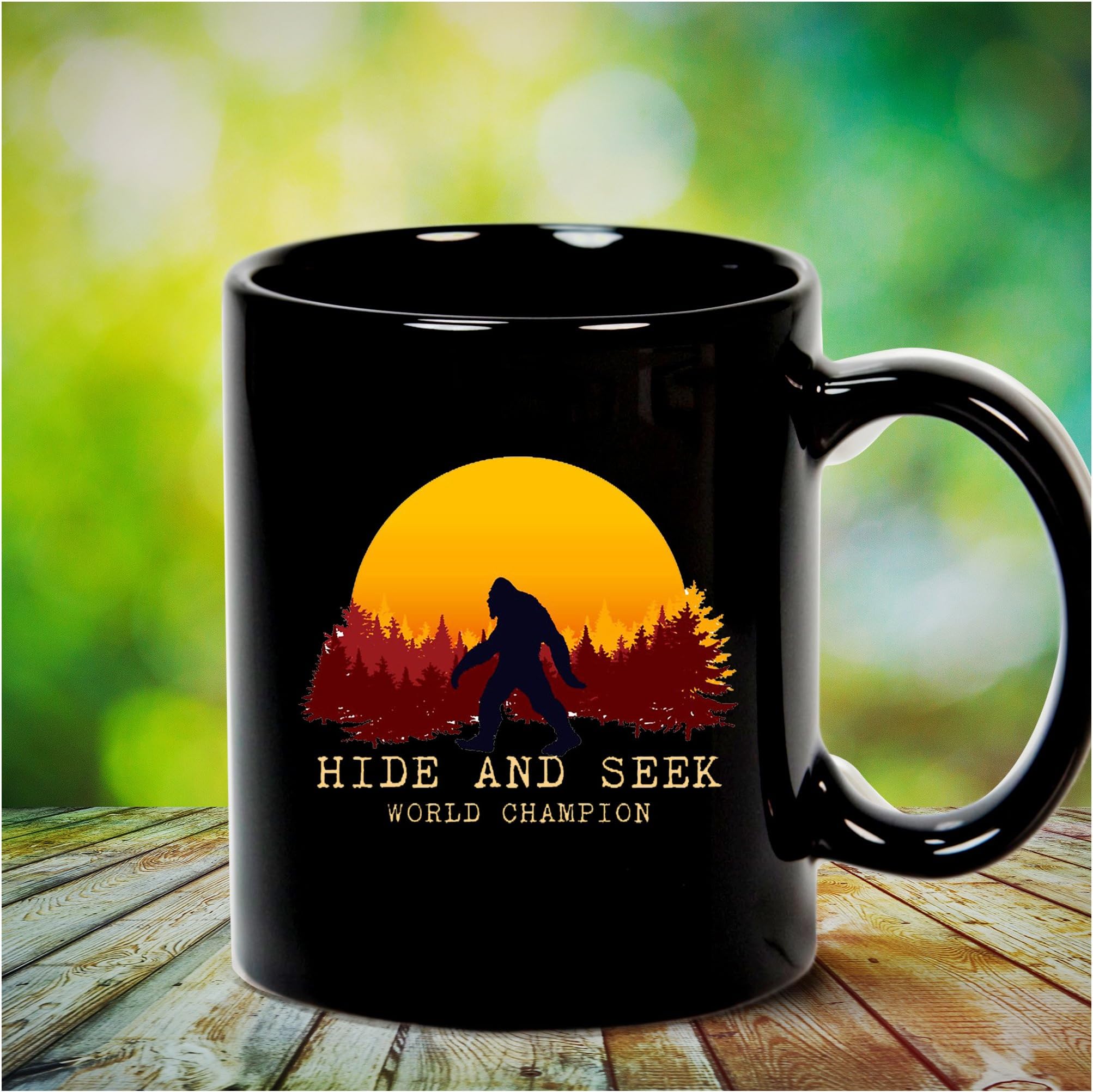 Bigfoot tshirt adventurer camping Sasquatch sunset - Hide and Seek World Champion Mug