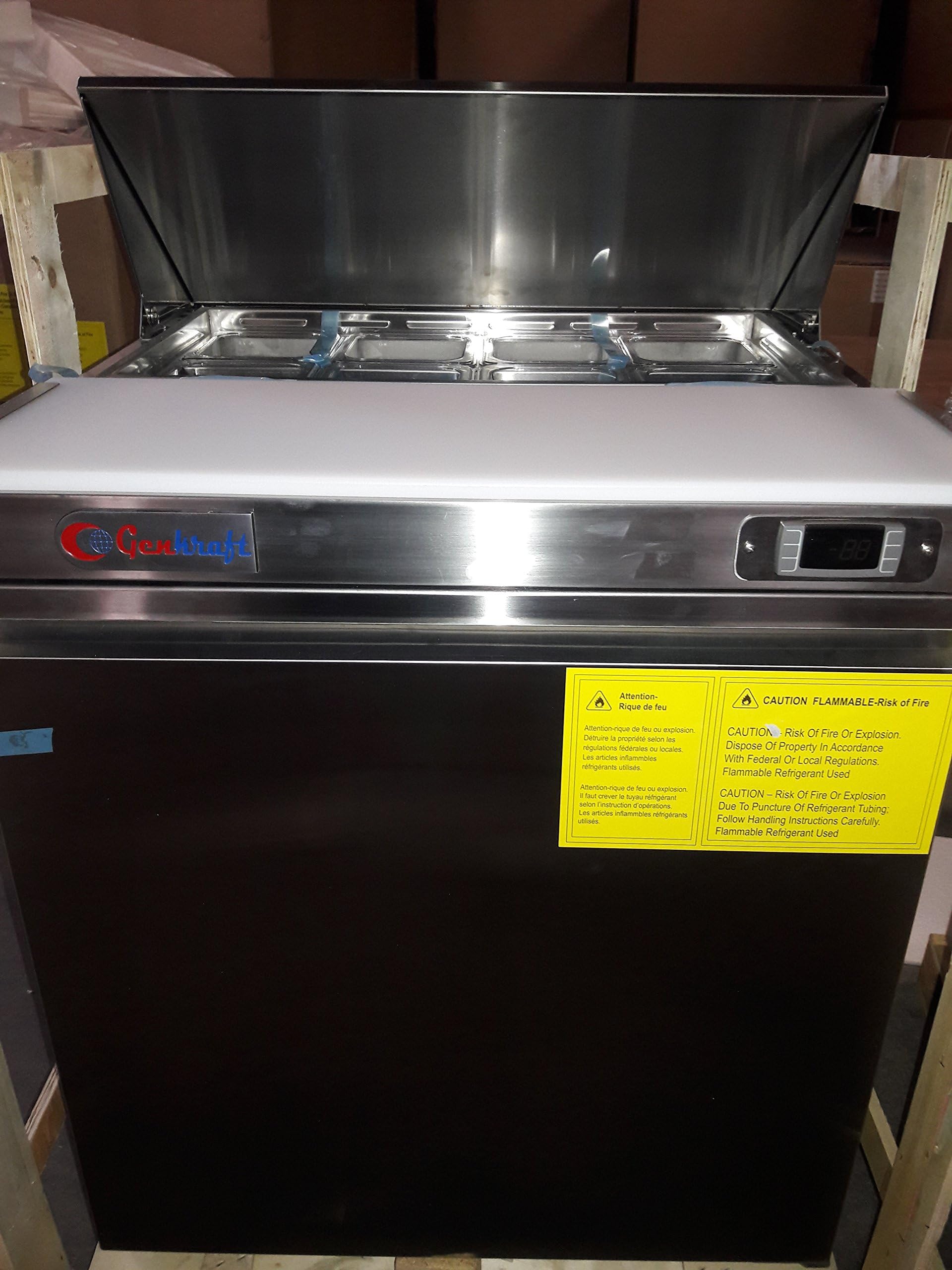 GenKraft Commercial Sandwich Prep Table, 29 inch Stainless Steel, For use in the Stores & food service industry such as restaurants, bars, food catering, etc.