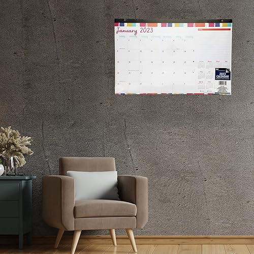 Miniatura 6 de KRE Calendario de pared de escritorio anual multicolor 2023 de 17 x 11 pulgadas (adicional KREMUDE) para planificar y programar vacaciones de Año