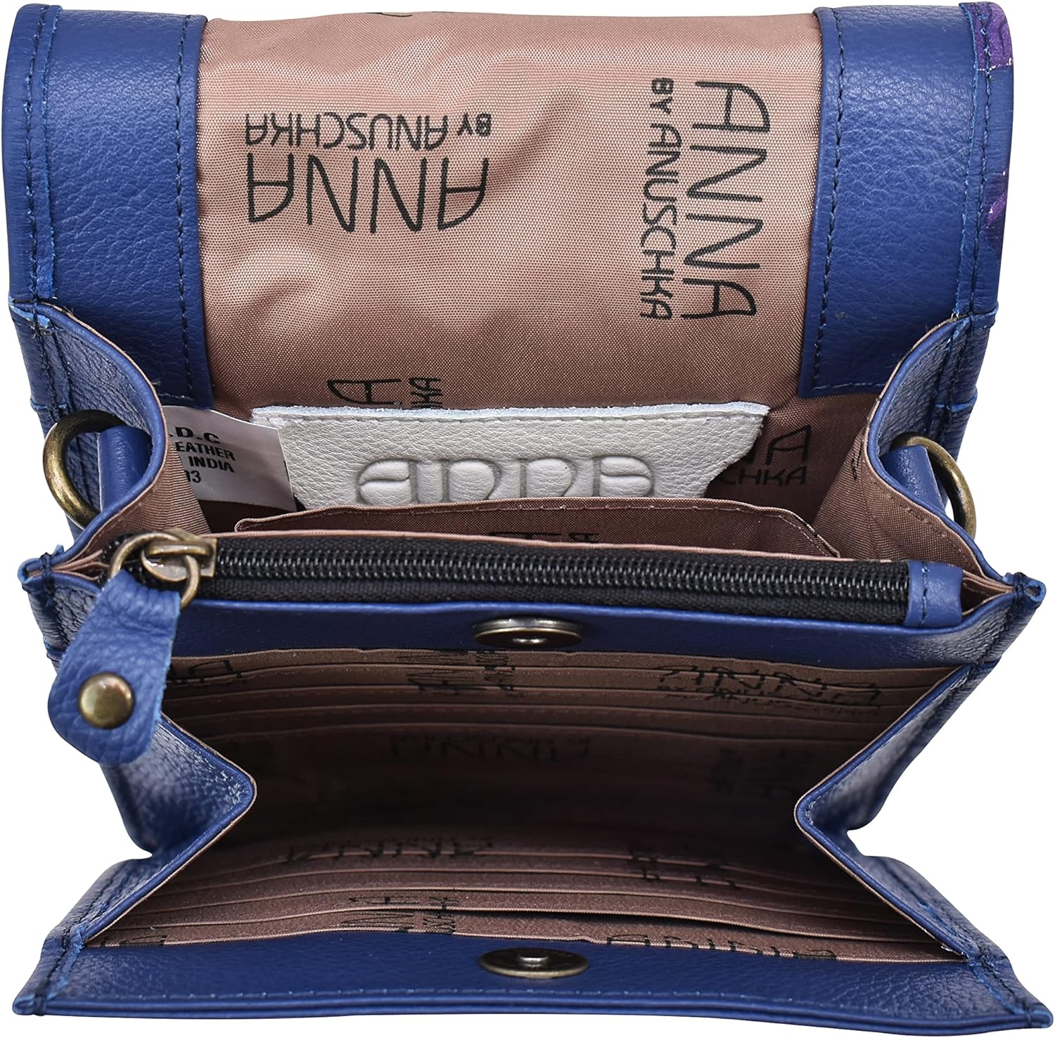 Anna by Anuschka Women's Hand-Painted Genuine Leather Flap Convertible