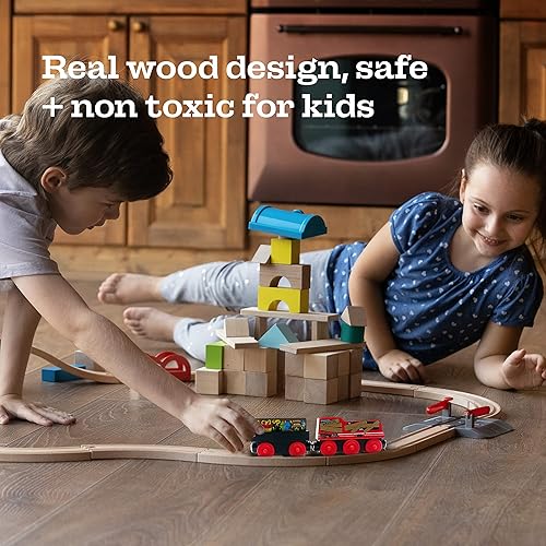 Miniatura 4 de Zany Trains Serie 1  Juego de tren de madera con carga  Compatible con todos los juegos de trenes de madera  Autos de tren de madera (Las plagas