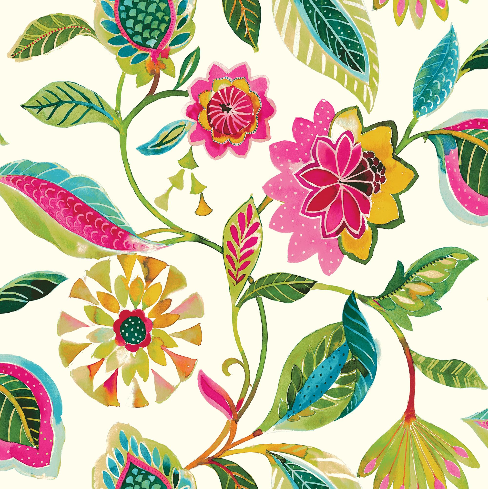 Papier peint à coller Surface Style | Vinyle repositionnable design floral pour cuisine et salon