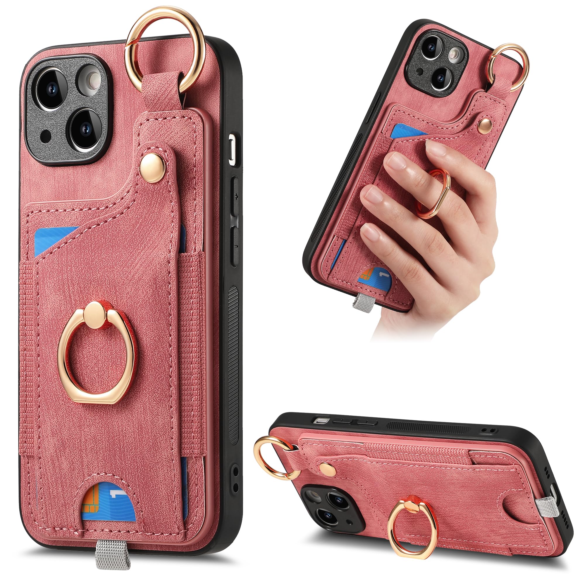 JIAFEI Cover per Xiaomi Redmi Note 13 Pro 5G / Poco X6 5G, Trasparente Magnetica Wireless Charging, 360° Girevole Supporto Custodia/Camera Lens Protector, Protezione Militare, Nero
