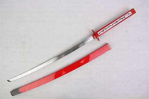 41" Fantasía Japonesa Anime Posion Strike Samurai Espada Katana Cosplay Traje Réplica Accesorios Arma Hoja de Acero Real