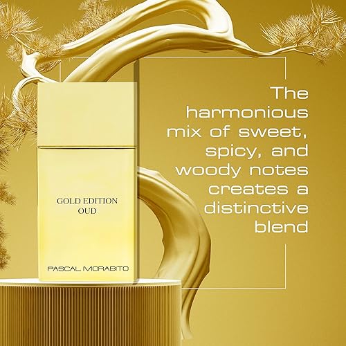 Miniatura 3 de Pascal Morabito - Gold Edition Oud- Eau de Parfum de 3.4 onzas - Fragancia para hombres - Aroma de ámbar oriental - Spray de colonia con ámbar,