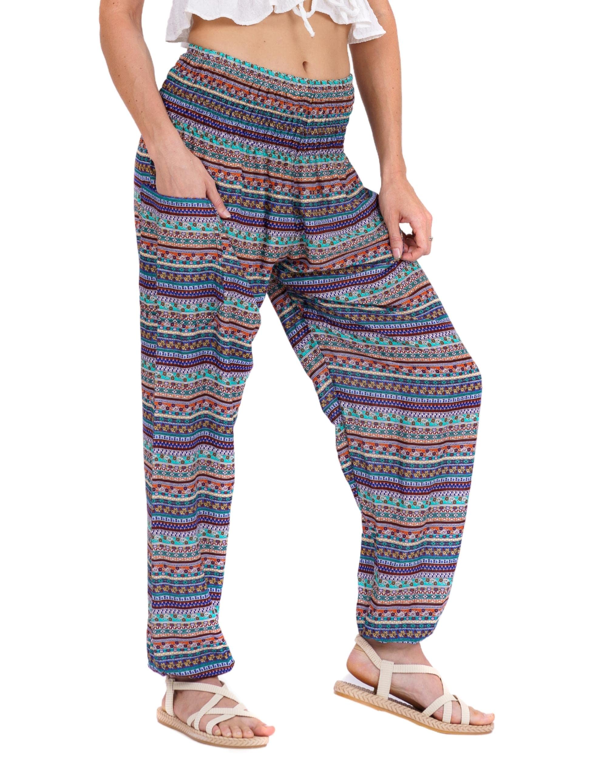 Lofbaz Harem Pants for Women Yoga Boho Hippie Clothing Womens Palazzo Bohemian Pajama Trousers Beach Indian Gypsy Genie Clothes — view 77