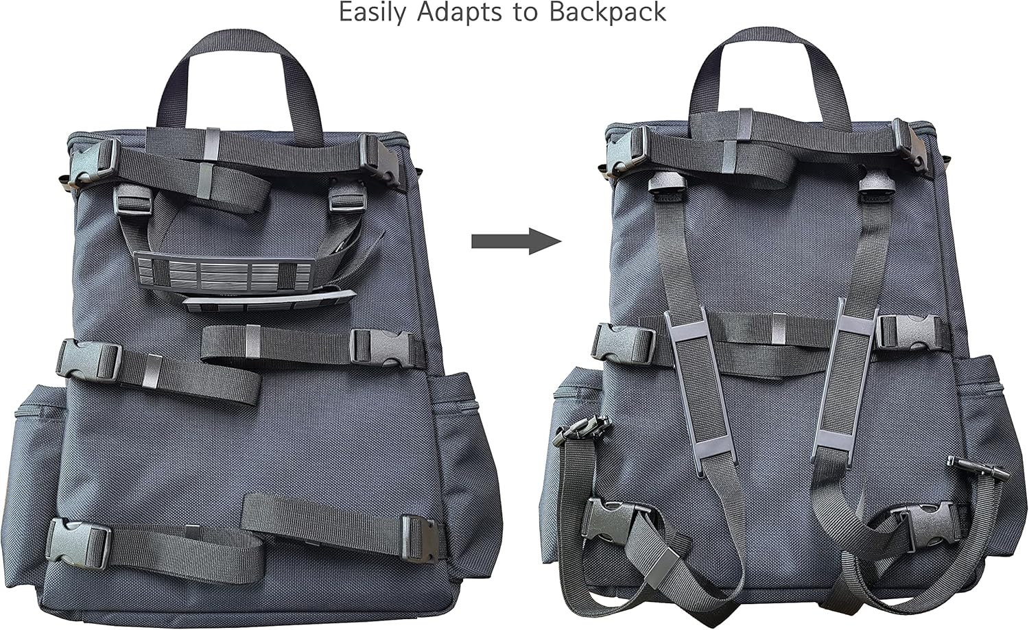 FEELDOM Wheelchair Bag, Fits Scooter, MAX - Large, Dark Navy - Water Resistant, 50+ Liter Storage Space, Durable, Premium Quality, Mobility Gear, Modern Chic Design, EZ Access : Health & Household