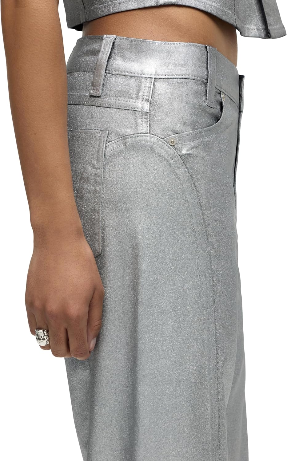 Hudson Womens Lexi Seamed Wide Leg Pant - Image 6