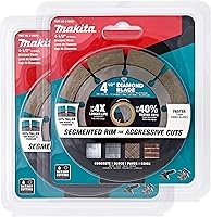 Vista 6 de Makita Paquete de 2 cuchillas de diamante con borde segmentado de 4.5 pulgadas para amoladoras y sierras circulares de 4.5 pulgadas - Corte de larga